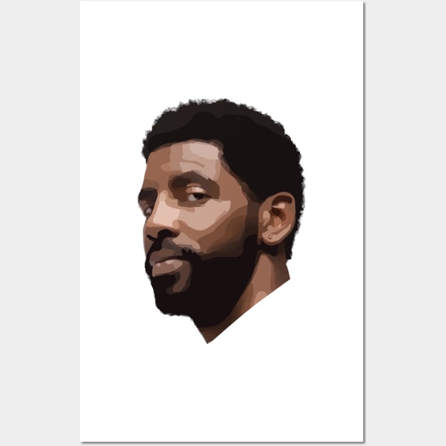 Kyrie Irving Brooklyn Nets Side View Wall Art by Playful Creatives